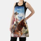 Santa Wearing Cowboy Hat und Reitpferd Schürze (InSitu)