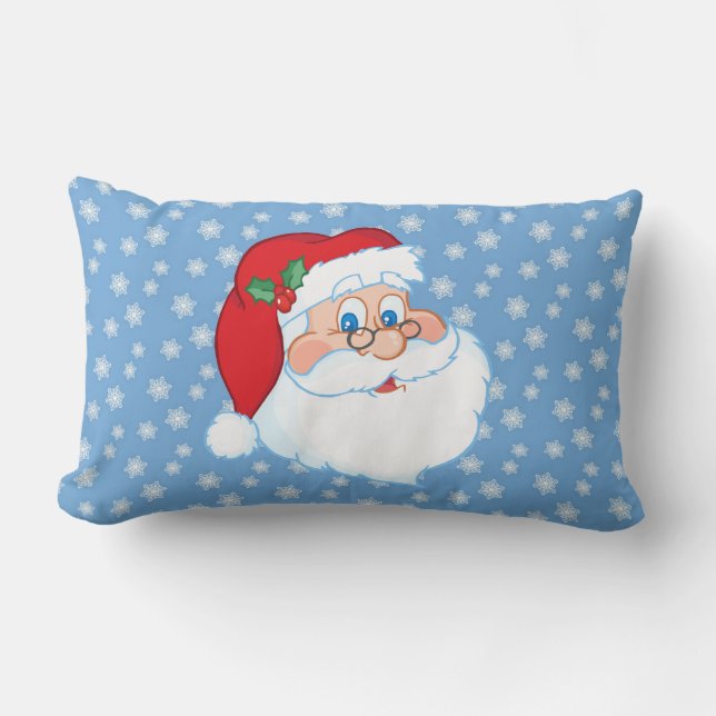 Santa Wearing Glasses Pillow Lendenkissen (Vorderseite)