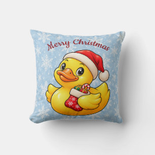 Santa Weihnachten Gummiente Winter Feiertagsdekora Kissen