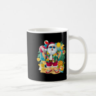 Santa Weihnachten im Juli am Strand Hawaiian Somme Kaffeetasse