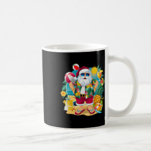 Santa Weihnachten im Juli am Strand Hawaiian Somme Kaffeetasse