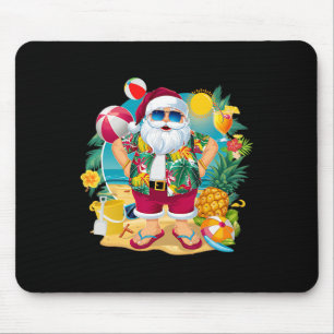 Santa Weihnachten im Juli am Strand Hawaiian Somme Mousepad