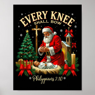 Santa Weihnachten Kipp Szene Xmas jedes Knie Sha Poster