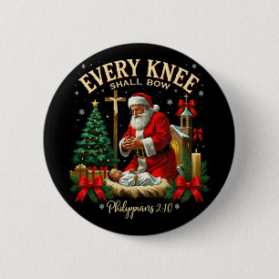 Santa Weihnachten Krippenszene Xmas jedes Knie Sha Button