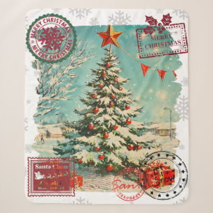 Santa Weihnachten Luftpost Vintage Weihnachtsbaum Sherpadecke