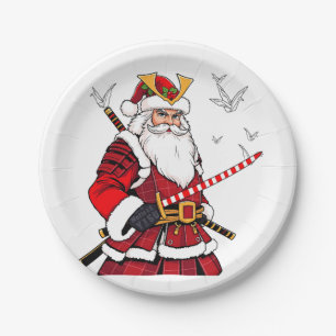 Santa Weihnachten Santa Claus japanische Kunst Sam Pappteller