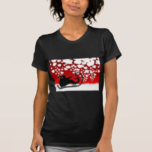 Santa Weihnachten Schneeflocke Winter Frieden Schi T-Shirt