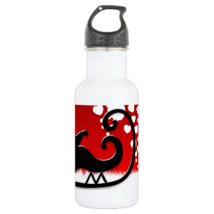 Santa Weihnachten Schneeflocke Winter Frieden Schi Trinkflasche