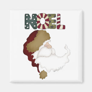Santa Weihnachten T - Shirt und Geschenke Magnet