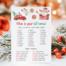 Santa Weihnachten Wie ist Ihr Elf Name Spiel