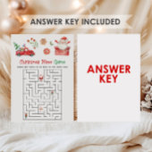 Santa Weihnachts-Labyrinth-Spiel  Feiertagskarte