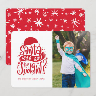 Santa... Weihnachts-Weihnachtskarte Feiertagskarte
