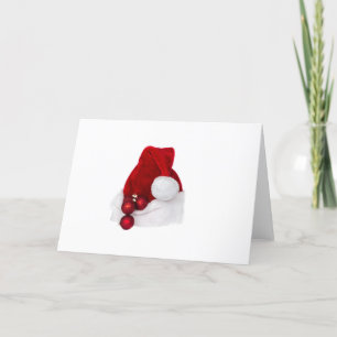 Santa Weihnachts-Winterhut Socke Rot Feiertagskarte
