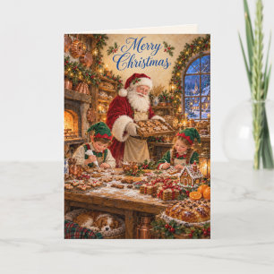 Santa-Weihnachtsbäckerei-Weihnachtskarte Karte