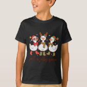 Santa Weihnachtsgans Nur eine fröhliche Gans Kinde T-Shirt (Vorderseite)