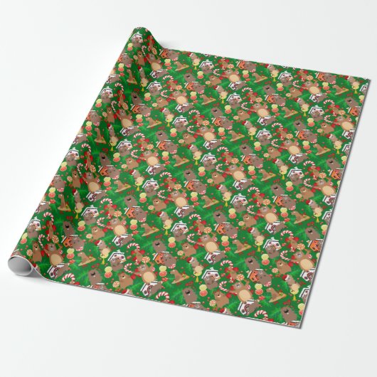 Santa Weihnachtsgopher Geschenkpapier (Ungerollt)