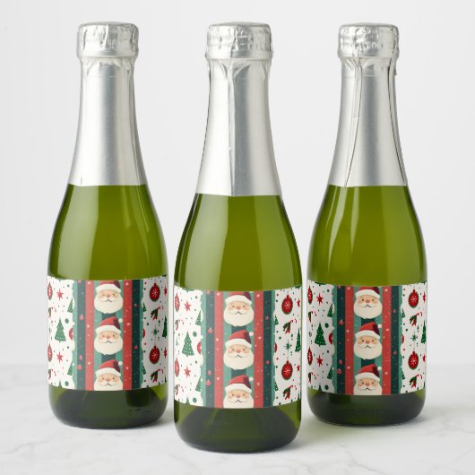 Santa-Weihnachtslabels Schaumweinetikett (Flaschen)