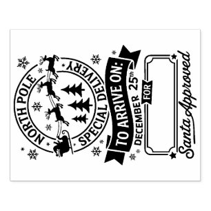 Santa-Weihnachtslieferdienst Gummistempel