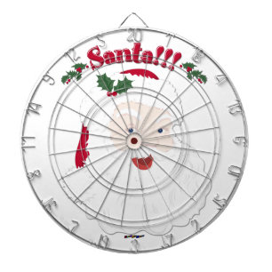 Santa!! Weihnachtsmann im Vintage-Stil Dartscheibe