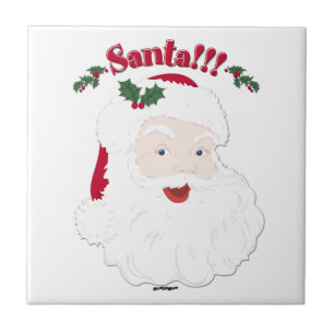 Santa!! Weihnachtsmann im Vintage-Stil Fliese