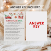 Santa Weihnachtsrezept-Match-Spiel Feiertagskarte