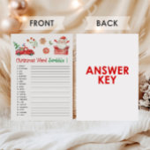 Santa Weihnachtswort-Scrabble-Spiel Feiertagskarte