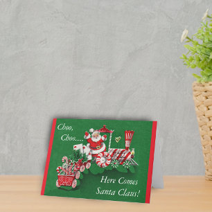 Santa Weihnachtszug Feiertagskarte