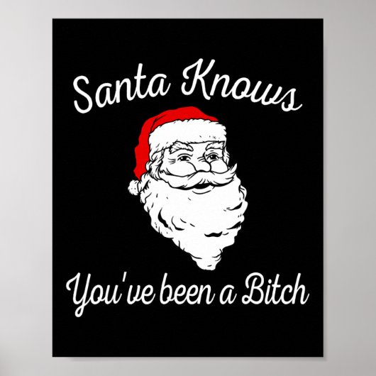 Santa weiß, dass du lustig beleidigend warst poster (Vorne)