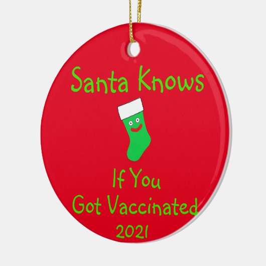 Santa weiß, ob Sie geimpfte Keramik Ornament Got (Links)