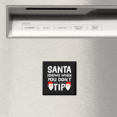 Santa weiß, wenn du dem Server nicht Trinkgeld gib Magnet (In Situ (Geschirrspüler))