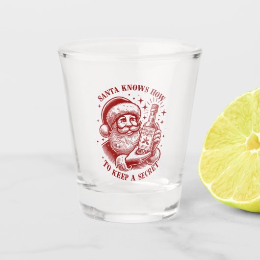 Santa weiß, wie man Party macht Schnapsglas (Vorderseite)