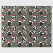Santa Welpen Geschenkpapier (Flach)