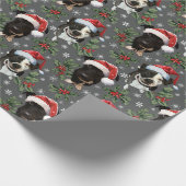 Santa Welpen Geschenkpapier (Ecke)