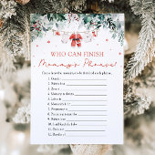 Santa Wer kann Mommys Phrase Baby Dusche beenden? Einladung