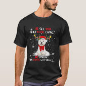 Santa Westie Reindeer Light Christmas Pajama  T-Shirt (Vorderseite)
