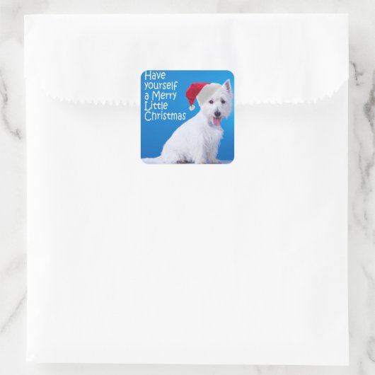 Santa Westie Stickers (Tasche)