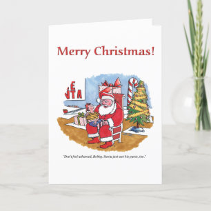 Santa Wet Grußkarte Feiertagskarte