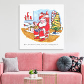 Santa Wet Leinwand (Insitu (Wohnzimmer))