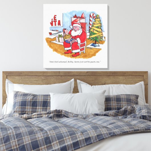 Santa Wet Leinwand (Insitu (Schlafzimmer))