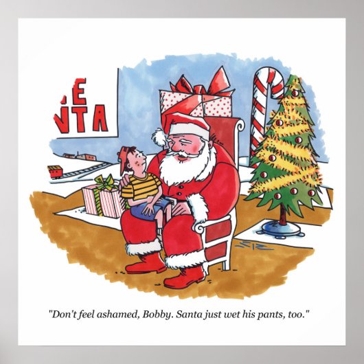 Santa Wet mattes Werteposter Poster (Vorne)