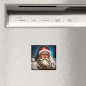 Santa Whimsical Christmas Steampunk Magnet (In Situ (Geschirrspüler))