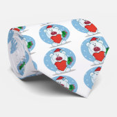 Santa White Bär mit Herz Krawatte (Gerollt)