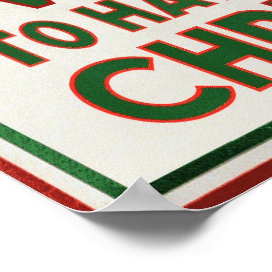 Santa will dir frohe Weihnachten zu haben Poster (Ecke)