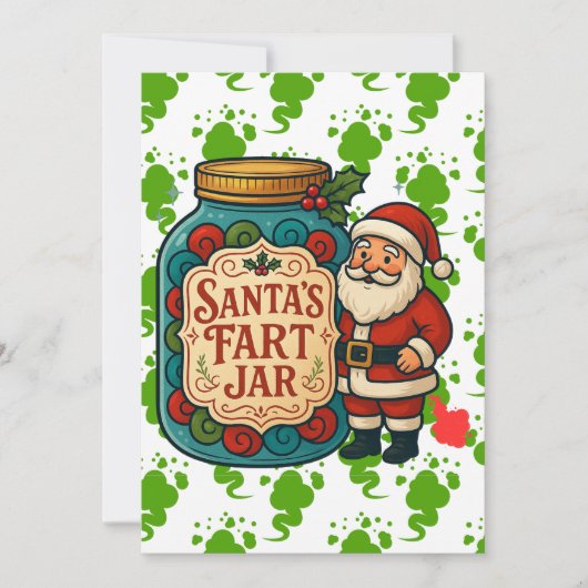 Santa-Windglas Lustiges Weihnachten (Vorderseite)