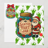 Santa-Windglas Lustiges Weihnachten (Vorne/Hinten)