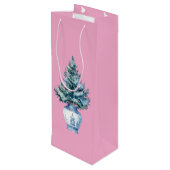 Santa Wine Gift Bag Geschenktüte Für Weinflaschen (Rückseite Schrägansicht)