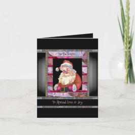 Santa Wink Elegante Weihnachten Karte