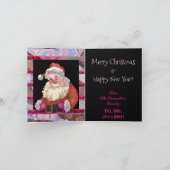Santa Wink Elegante Weihnachten Karte (Innenseite)