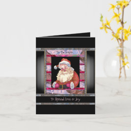 Santa Wink Elegante Weihnachten Karte