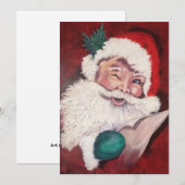 Santa Winking Feiertagskarte (Vorne/Hinten)